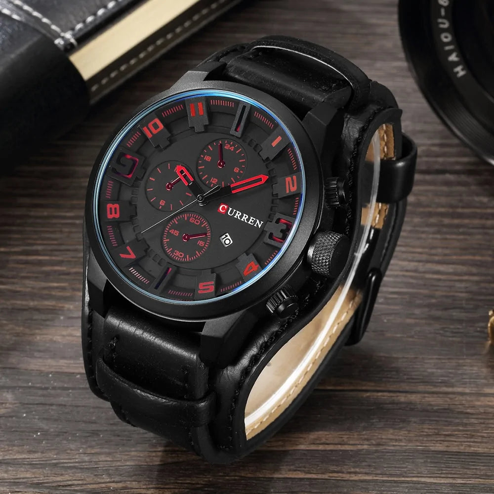 Curren Men's Leather Wristwatch