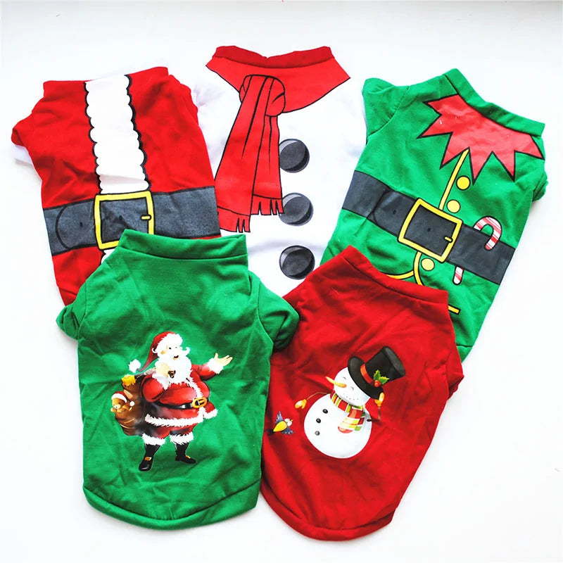 Puppy Dog Holiday Costume – Festive Red Vest with White Fur Trim for Small to Medium Dogs