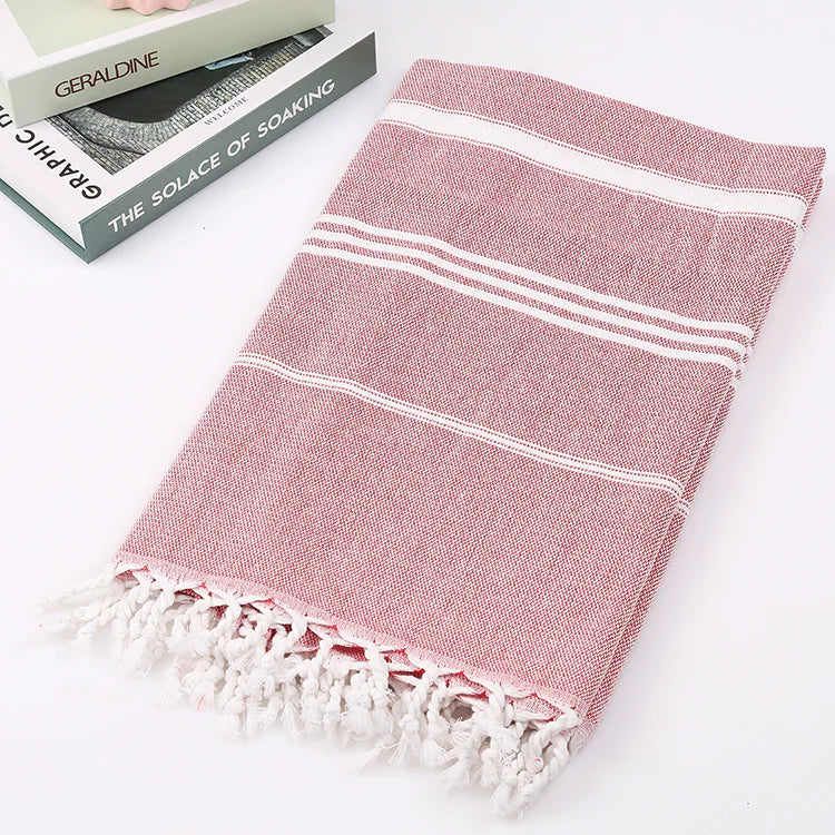 Explosion Style Turkish Fringed Beach Towel – Vibrant Comfort in Every Thread