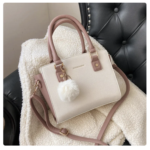Ladies Fashion PU Leather Handbag – Elegant Shoulder Bag in Three Chic Color Combinations
