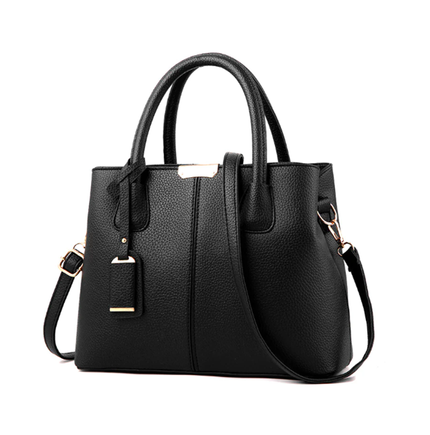 Ladies' PU Leather Handbag with Litchi Pattern – Chic Functionality for Everyday Elegance