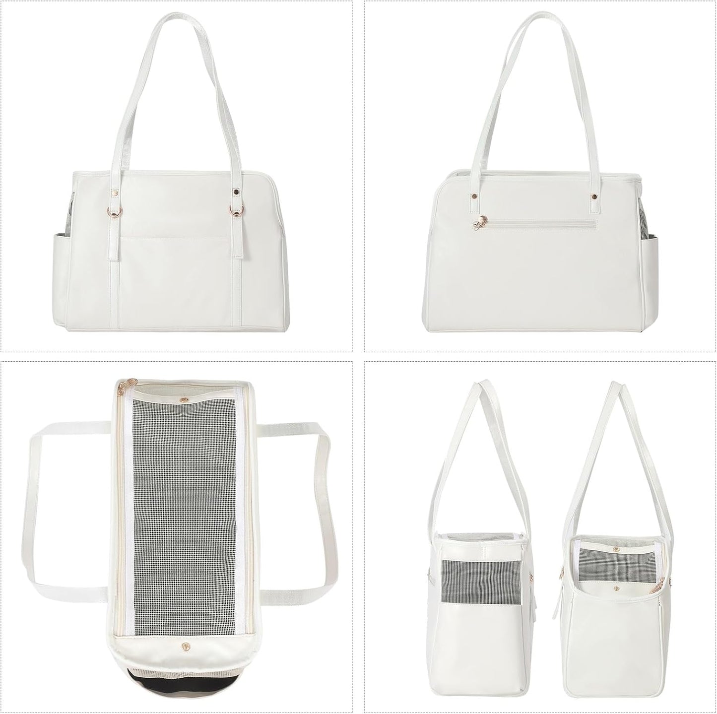 Fashion Vegan Leather Pet Carrier Purse – Travel-Ready Tote for Small Dogs & Cats