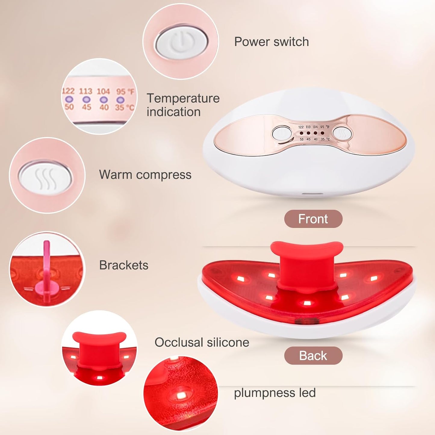 2-in-1 Red Light Therapy Lip Plumper & Eye Care Tool