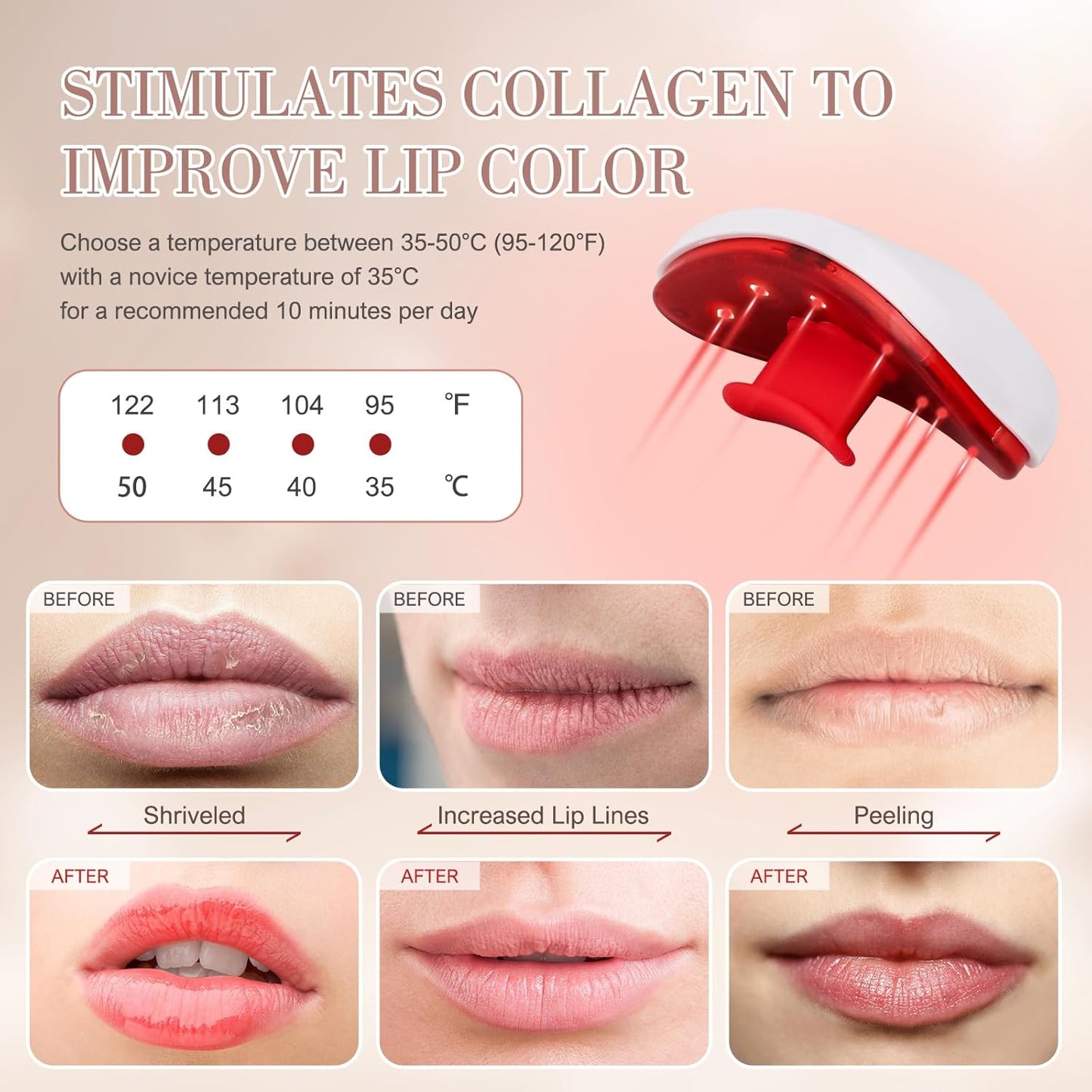 2-in-1 Red Light Therapy Lip Plumper & Eye Care Tool