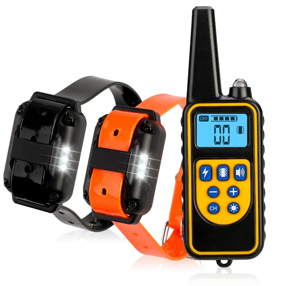 Electric Dog Training Collar – Waterproof, Long-Range, and Fully Adjustable for Effective Obedience Training