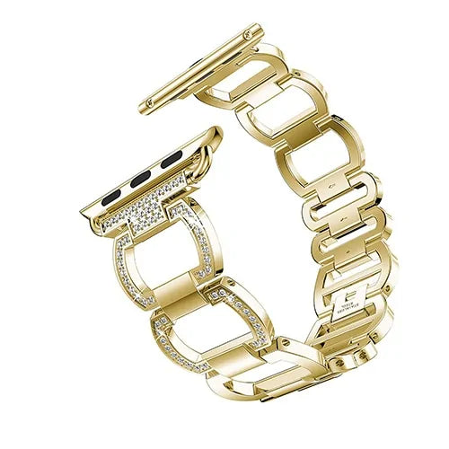 Elevate Your Apple Watch with Our Luxury Metal Diamond Bracelet