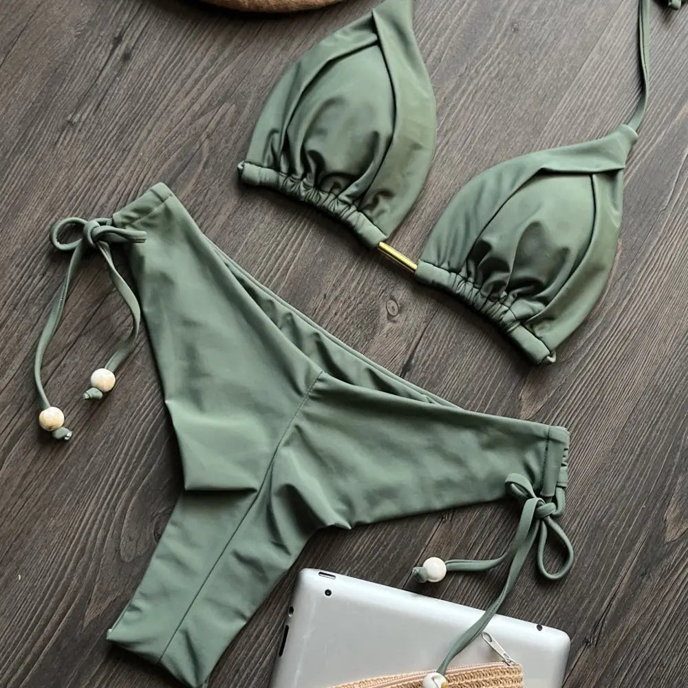Sleek Nylon Bikini Set – Minimalist Style with Maximum Impact