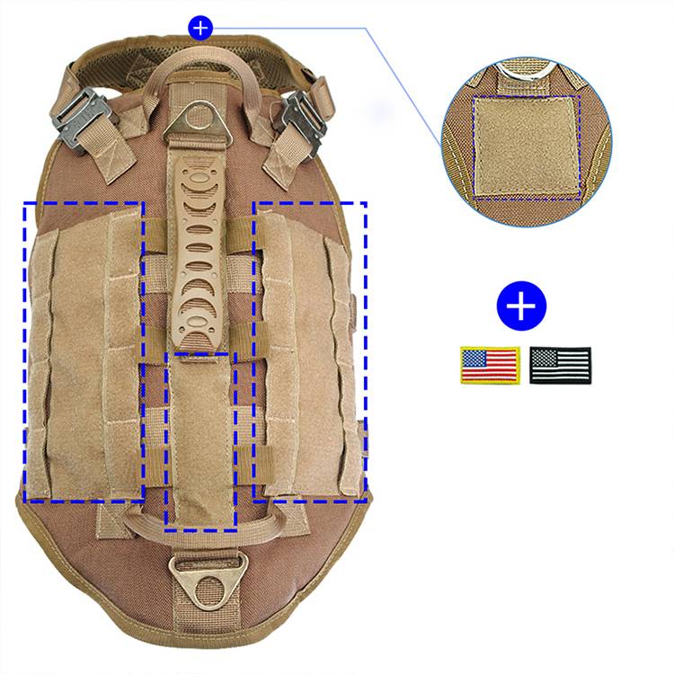 Combat Dog Harness – Heavy-Duty Chest Vest for Large Dogs with Handle and Leash Attachment (M & L Sizes)