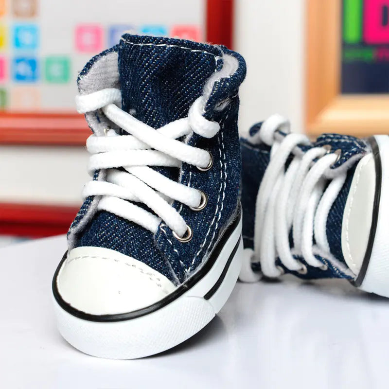 Canvas Dog Shoes for Small Dogs – Non-Slip, Lightweight, and Summer & Winter-Ready
