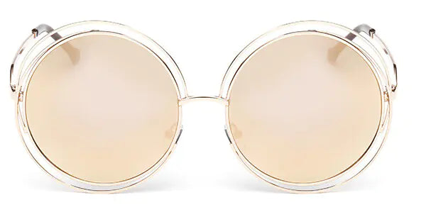 Unisex Double-Circle Metal Frame Sunglasses – Lightweight UV400 Shades with 99% VLT (7 Color Options)