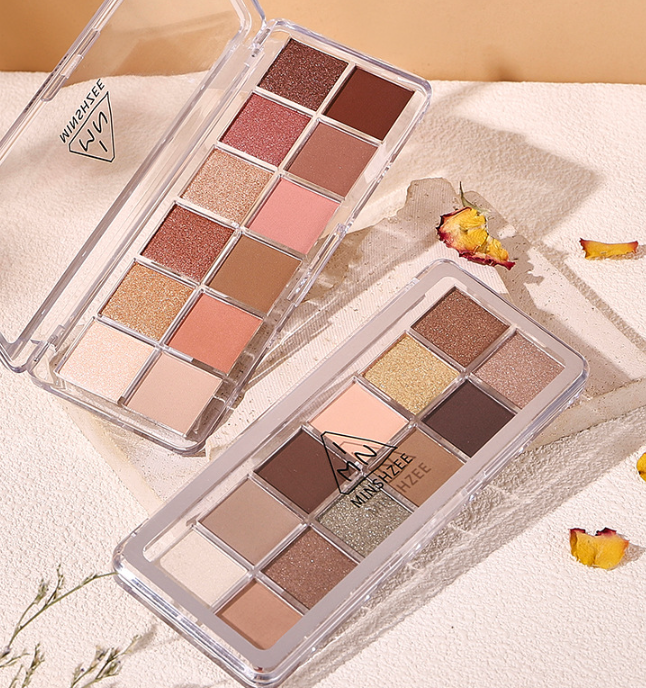 Eye Shadow Palette – 12 Richly Pigmented Shades in Matte, Shimmer & Pearlescent Finishes