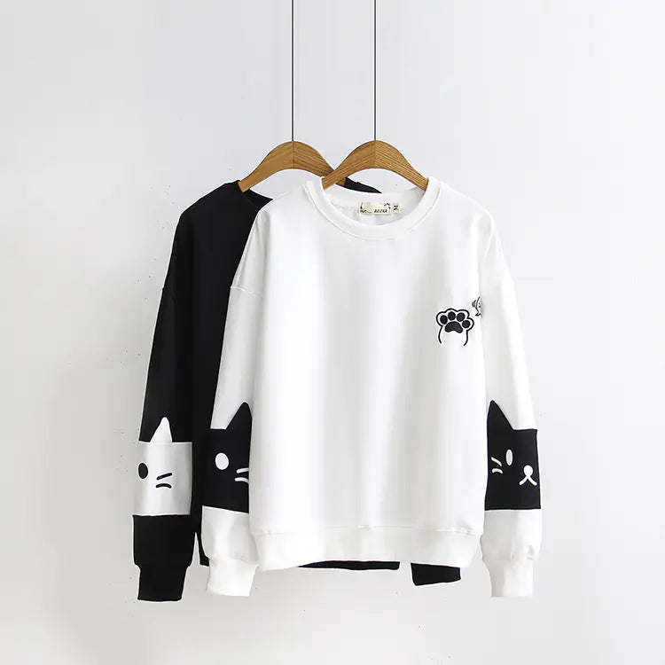 Japanese-Style Cat Paw Hoodie – Kawaii Comfort with a Whimsical Touch