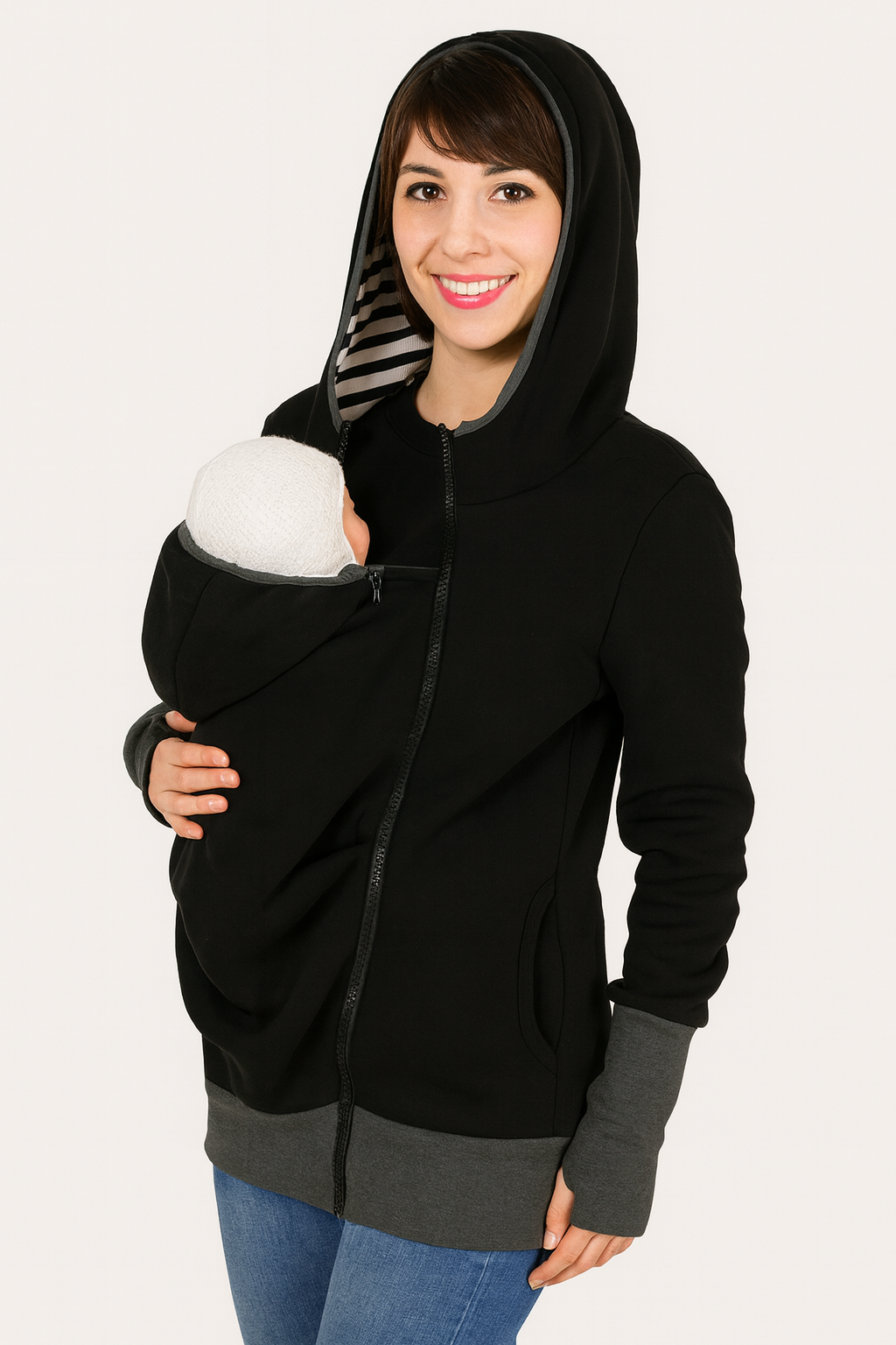 Multifunctional Kangaroo Hooded Ladies Sweatshirt – Comfort, Style & Functionality (S–3XL, Multiple Colors)