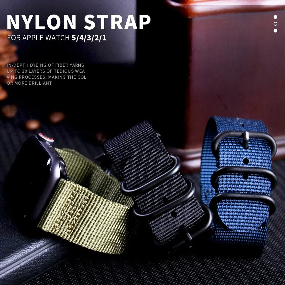 Enhance Your Apple Watch with Our Premium Nylon and Leather Watchband