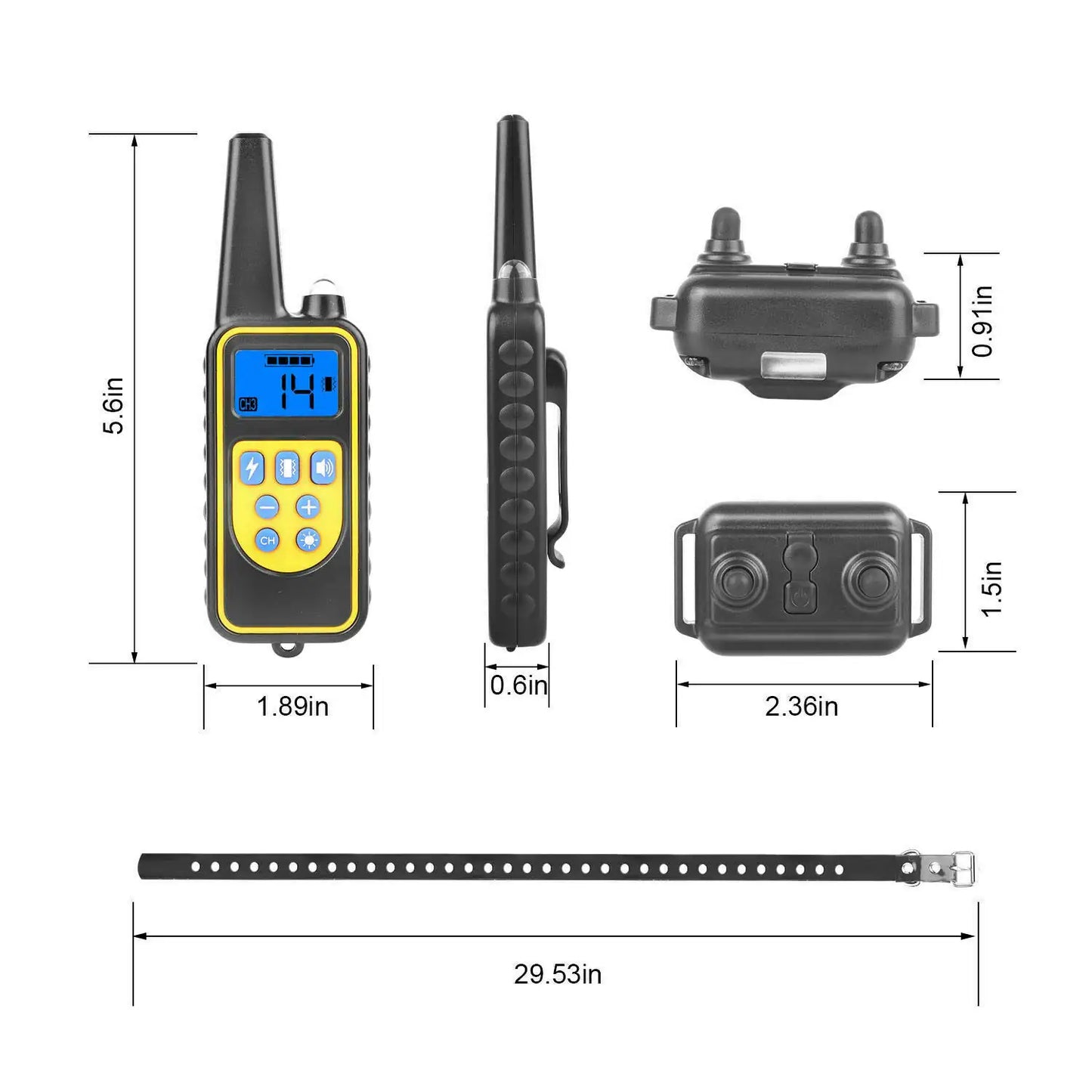 2700 FT Remote Dog Shock Training Collar – Waterproof, Rechargeable, Multi-Mode Pet Trainer for One Dog