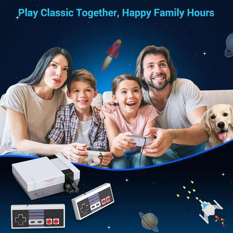 Retro Mini Game Console – Built-in 620 Classic Games (AV Output, Dual Controllers)