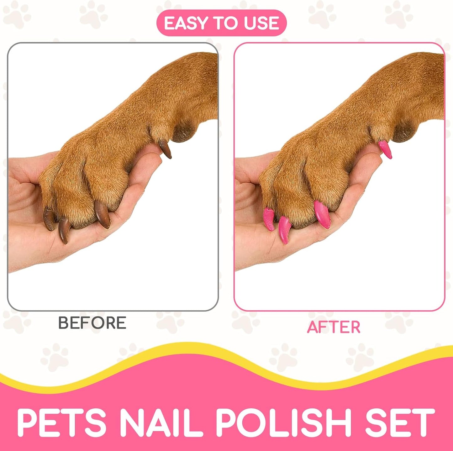 Dog Nail Polish Pens – 12 Colors Quick-Dry, Pet-Safe, Non-Toxic, Odorless