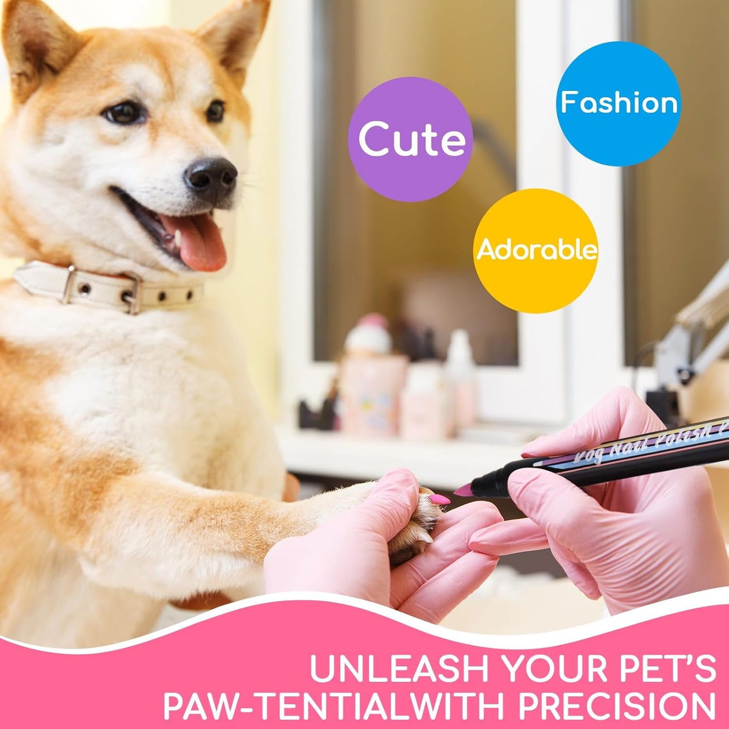 Dog Nail Polish Pens – 12 Colors Quick-Dry, Pet-Safe, Non-Toxic, Odorless