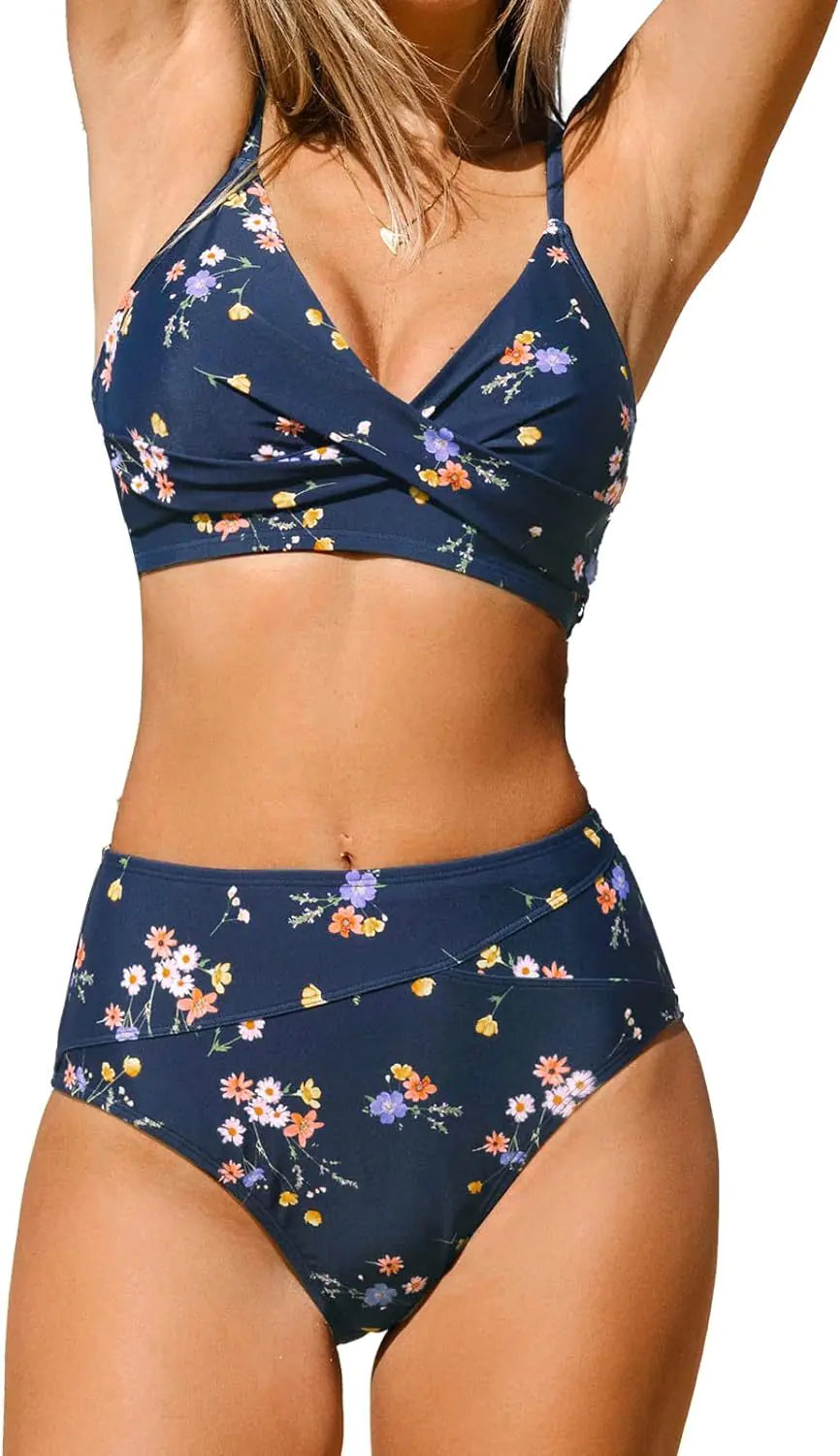Color Block Bikini – Stylish Two-Piece Swimwear in Chic Summer Shades (Sizes S–XL)