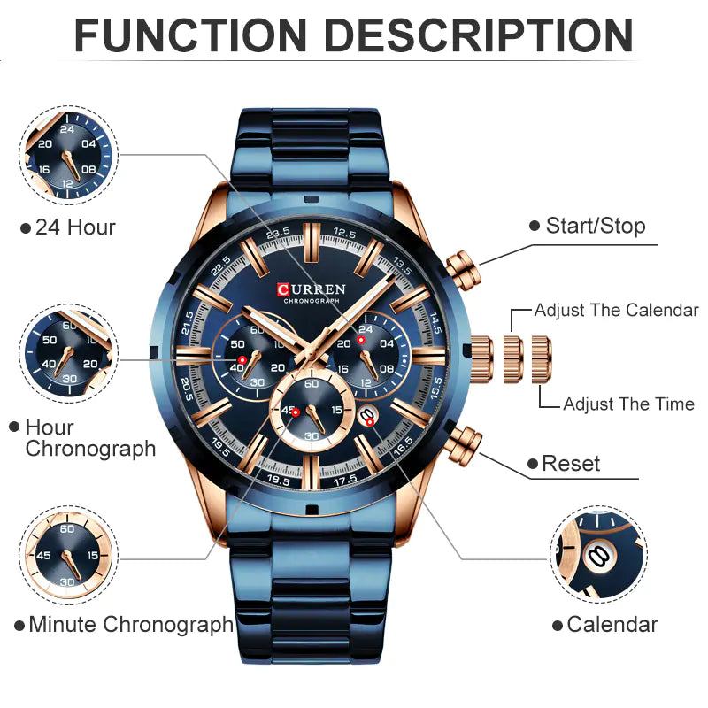 CURREN Men Quartz Watch Top Brand - Luxury and Precision