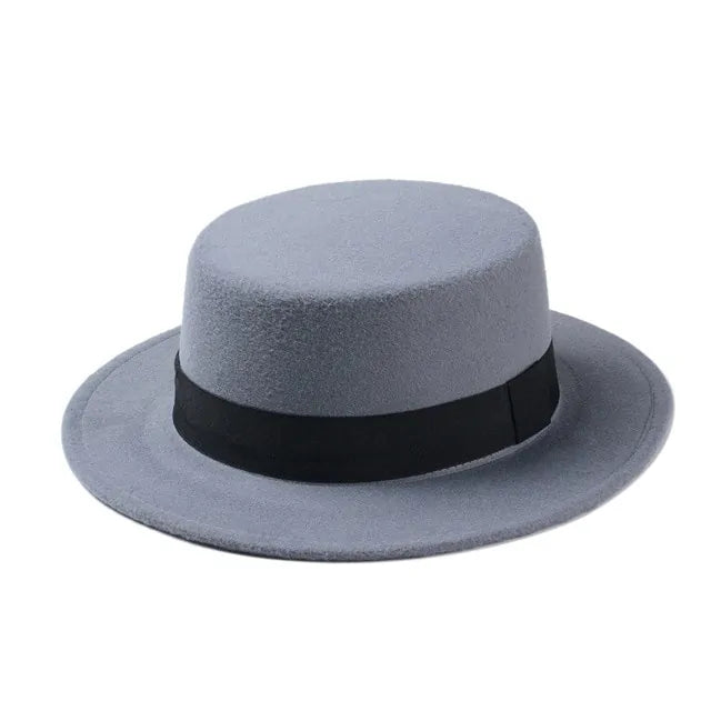 Flat Top Wool Hat for Men