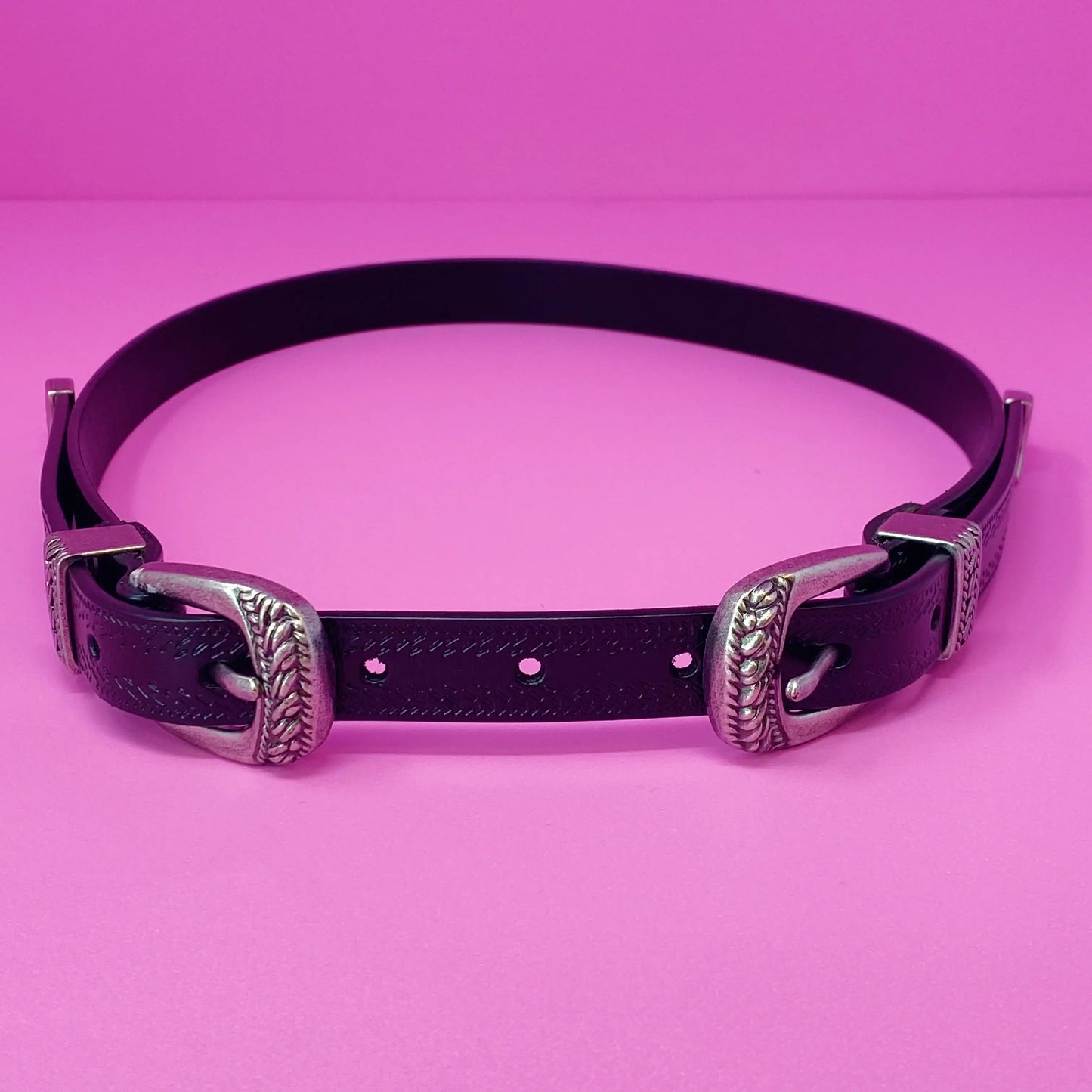 Genuine Double Buckle Leather Belt: Timeless Elegance and Style