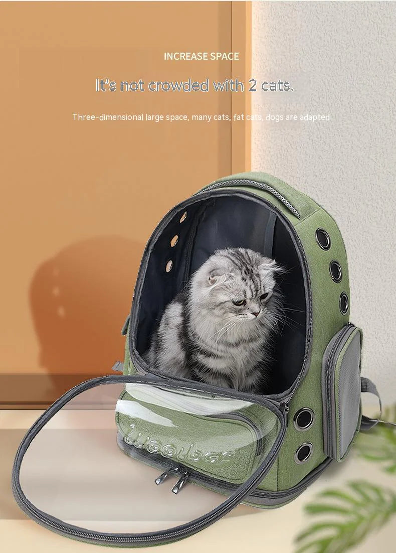 Transparent Pet Carrier Bag – Stylish, Breathable Travel Backpack for Cats and Small Pets