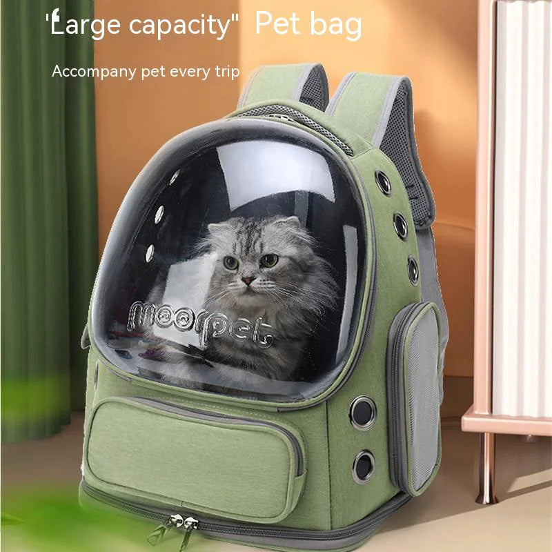 Transparent Pet Carrier Bag – Stylish, Breathable Travel Backpack for Cats and Small Pets