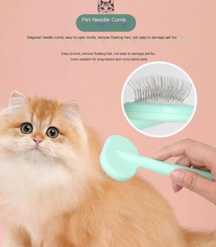 Pet Grooming Care Kit – 5-in-1 Beauty Comb Set with Nail Clippers & Detangling Tools (Cats & Dogs)