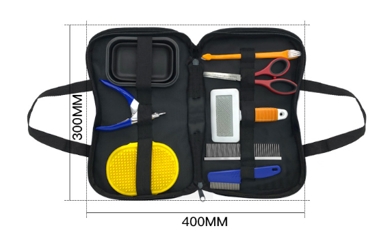 8-Piece Pet Grooming Travel Set – Compact All-in-One Kit with Foldable Dog Bowl & Brushes (Lightweight & Travel-Friendly)