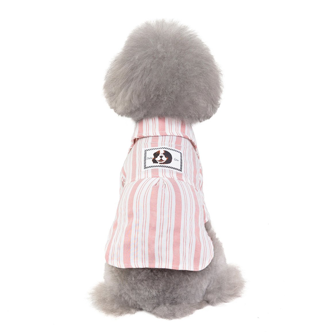 Dog Cat Clothes – Soft Cotton Leisure Shirts for Pets in Blue or Pink (S to 2XL Sizes)
