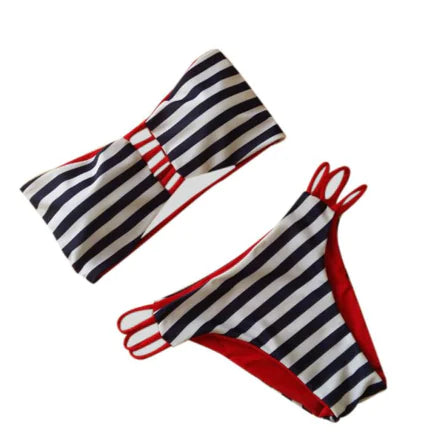 Vibrant Print Backless Bikini Set – Lightweight Nylon Swimwear for Bold Summer Style (Sizes S–L)