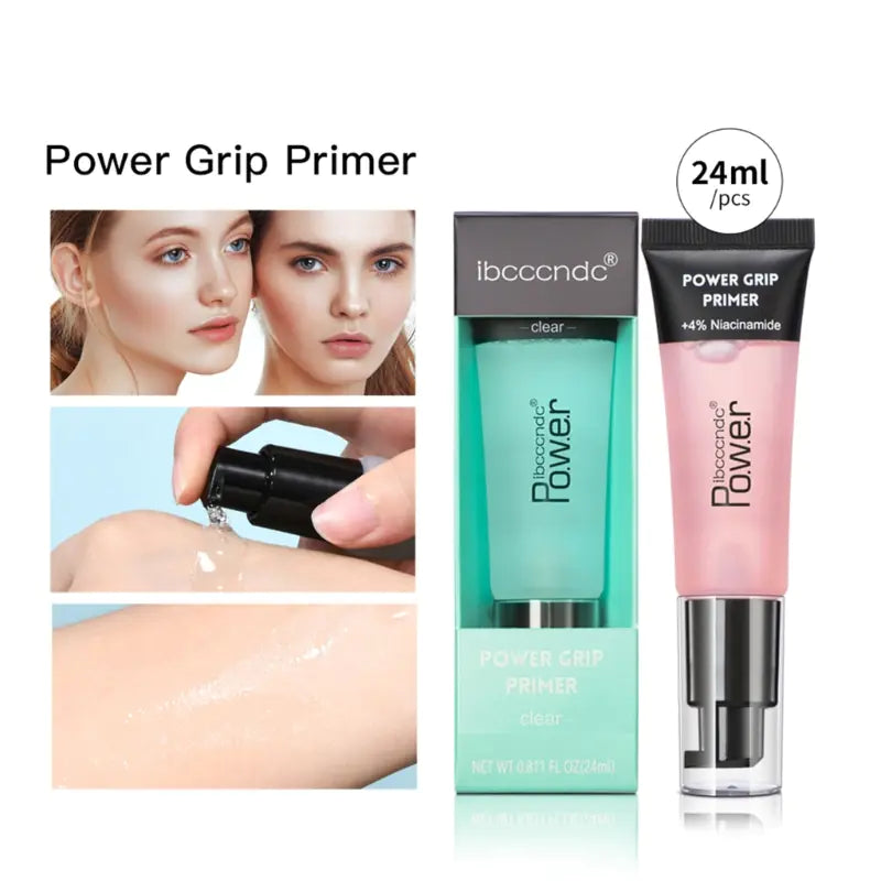 Power Grip Makeup Primer Gel – Hydrating & Smoothing Base (Clear & Niacinamide Pink, 24ml)