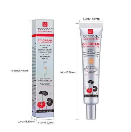 Centella Asiatica CC Cream Concealer – Hydrating Color Correcting Cream for Flawless, Natural Coverage (45ml, 2 Shades)