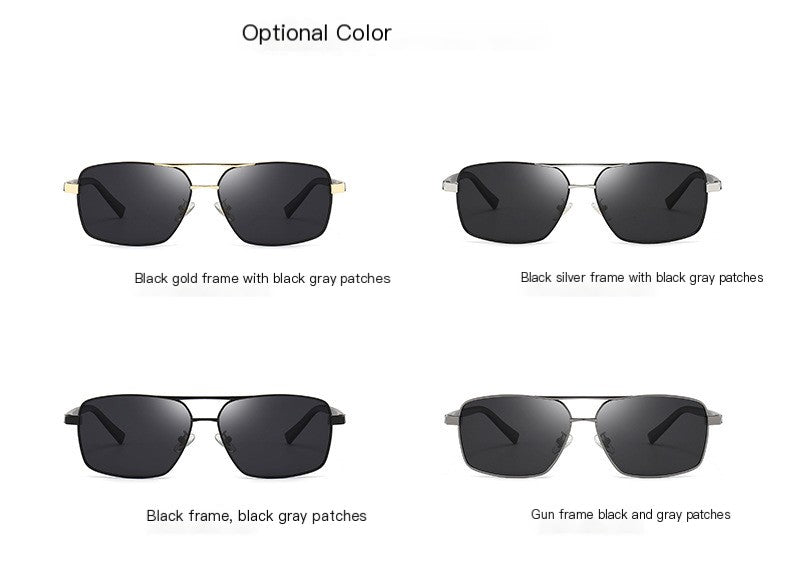 HD Polarized Driving Sunglasses – Full-Frame Metal+TR Build with UV400 Protection (150mm Width)