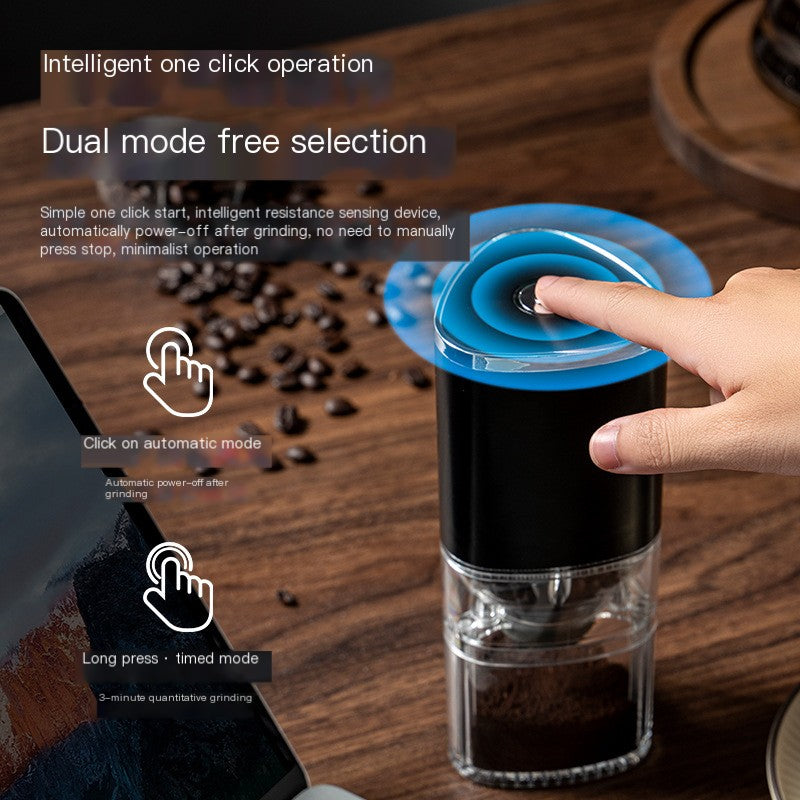 Portable Electric USB Wireless Coffee Bean Grinder – Dual Mode Grinding with USB Rechargeable Power and Ceramic Core