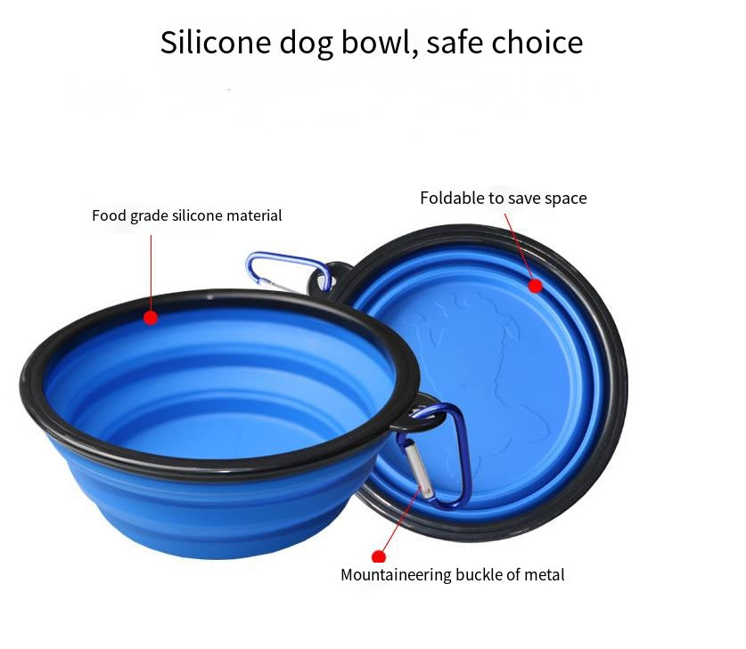 Portable Folding TPE Silicone Pet Bowl for Dogs