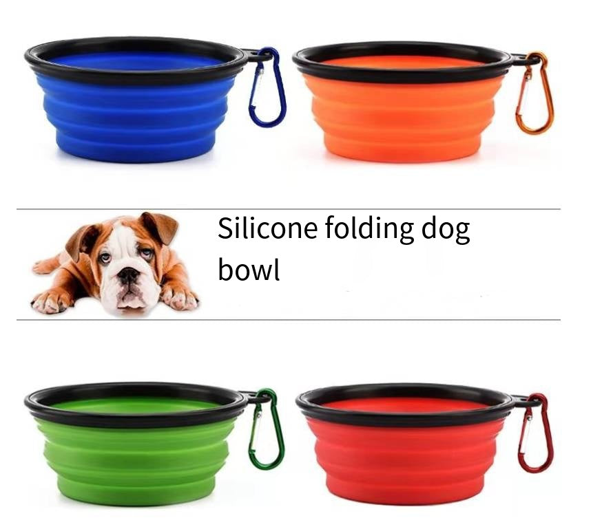 Portable Folding TPE Silicone Pet Bowl for Dogs