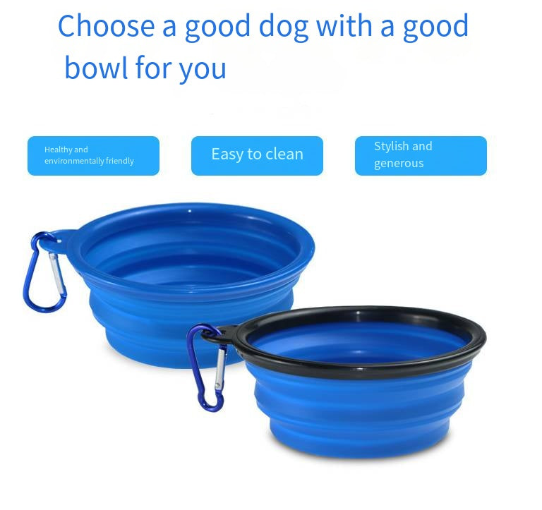 Portable Folding TPE Silicone Pet Bowl for Dogs
