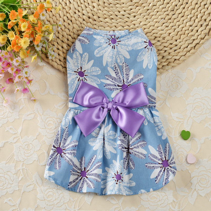 Princess Dress for Dogs – Elegant Summer Style in Vibrant Colors (XS to XL)