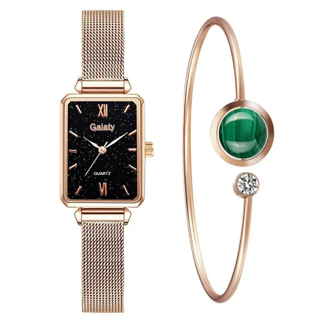 Square Quartz Watch – Minimalist Geometric Design with Precision Quartz Movement (34mm Stainless Steel Case, Scratch-Resistant, Unisex Style)