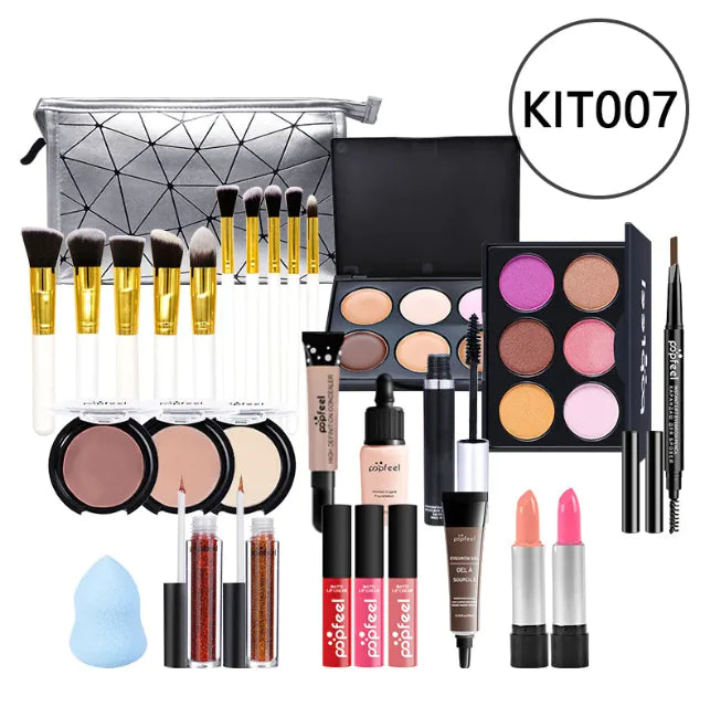 Beginner’s Complete Makeup Set – All-in-One Kit with Concealer, Eyeliner & Eyebrow Pencil (Multi-Shade Options)