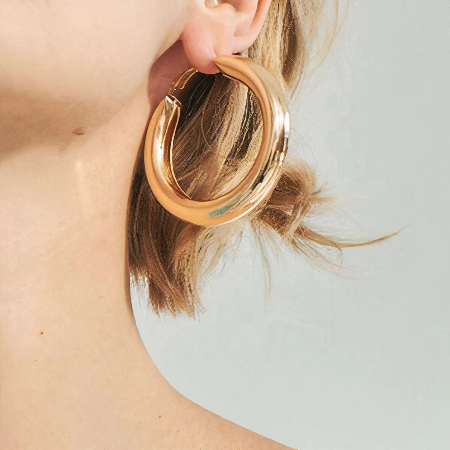 Aura Earrings – Bold Gold or Silver Plated Thick Hoop Earrings