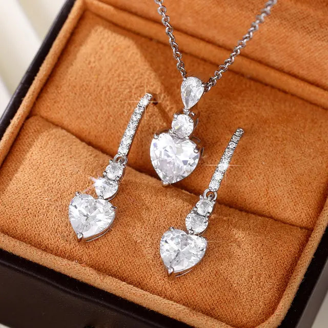 Heart Crystal Jewelry Set - different styles to choose from