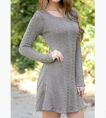 Long-Sleeve Sweater Dress – Soft Knit, Relaxed Fit, and Versatile Elegance (S–5XL)