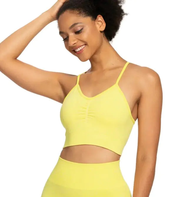 Women’s Sports Fitness Buttocks Lifting Yoga Set (High-Waisted Leggings & Supportive Bra)