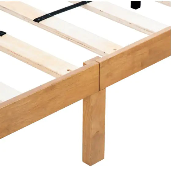 Queen Size Wood Platform Bed Frame, No Box Spring Needed, Strong Wood Slat Support, Easy Assembly