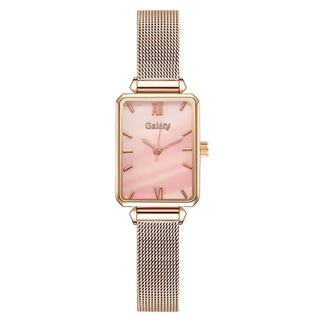 Square Quartz Watch – Minimalist Geometric Design with Precision Quartz Movement (34mm Stainless Steel Case, Scratch-Resistant, Unisex Style)