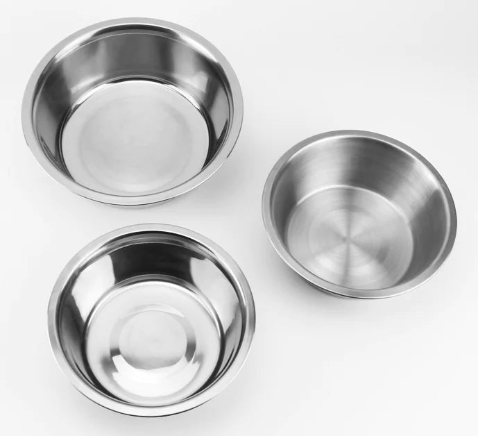 Stainless Steel Pet Bowl – Stackable, Polished, and Perfect for Cats and Dogs