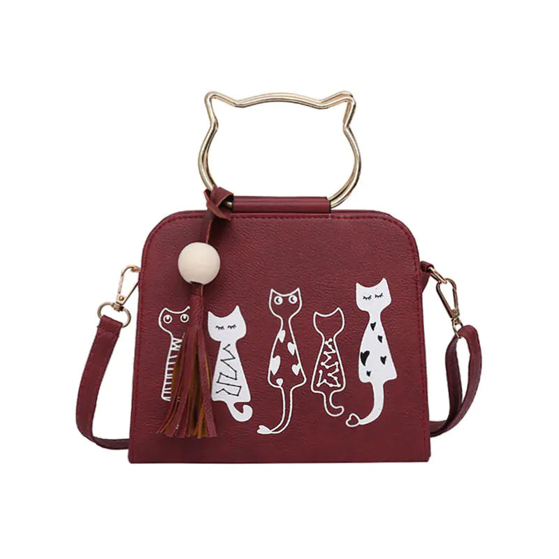 Cat Handbag – Playful Design with Versatile Carry Options in Four Colors